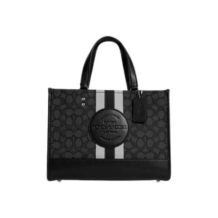 Coach Dempsey Carryall in signature jacquard with stripe and coach patch smoke multi 4113