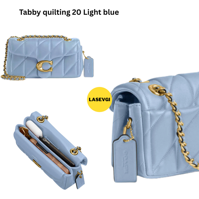COACH Tabby shoulder bag in quilting 20 Light Blue