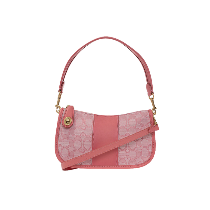 COACH Signature Swinger Shoulder bag leather Rose