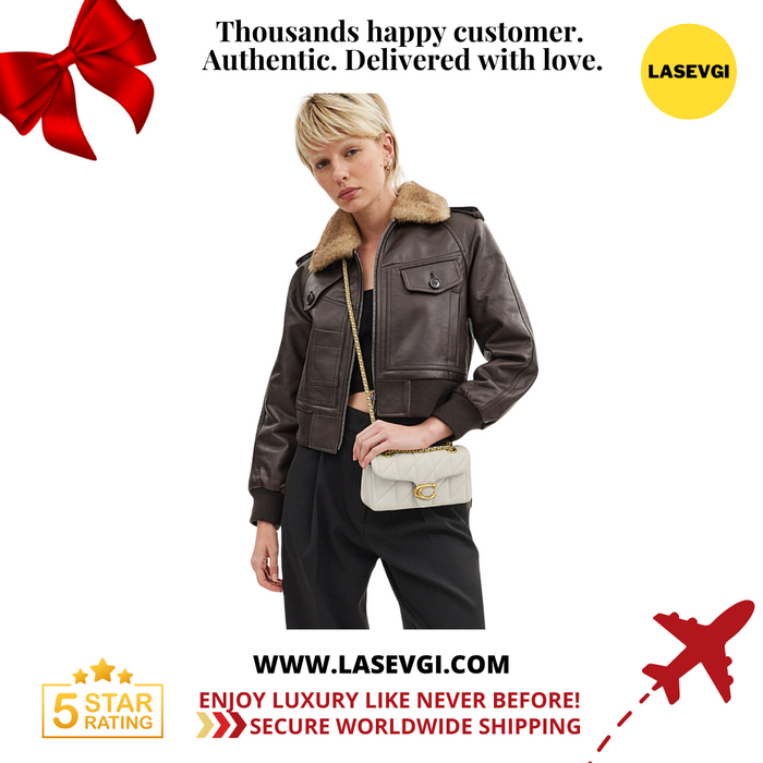 COACH Tabby Shoulder Bag 26 with Quilting in Chalk