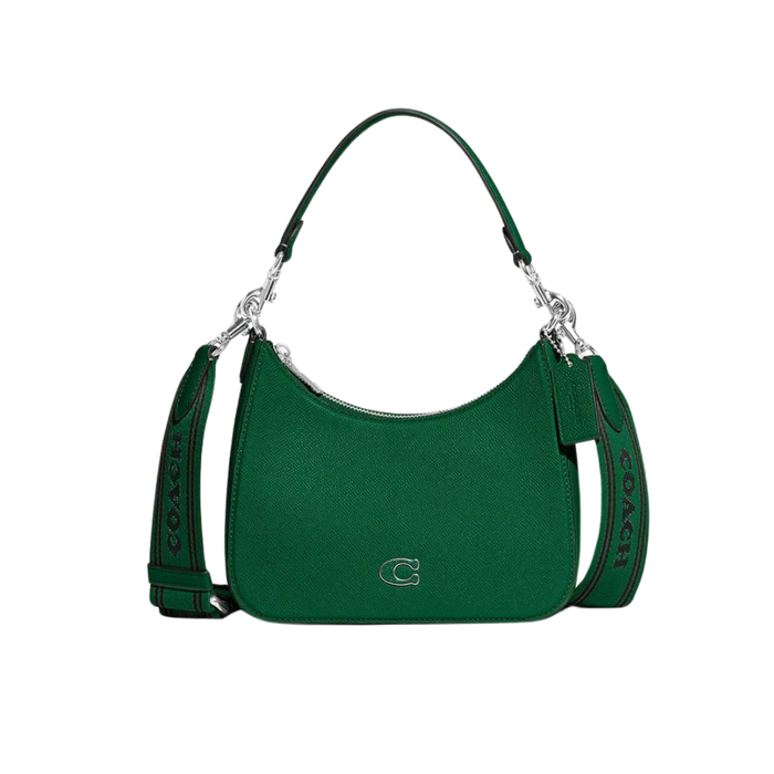 COACH Hobo Crossbody With Signature Canvas in Green - CJ842