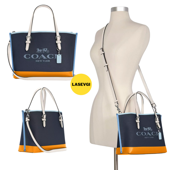 COACH Mollie Tote 25 in Colorblock Navy