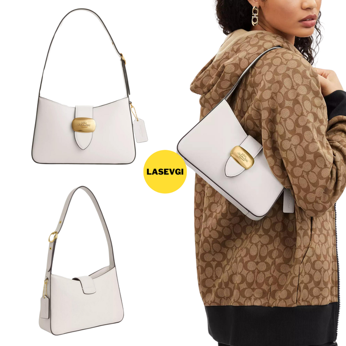 COACH Eliza Shoulder Bag in Chalk/White CR533
