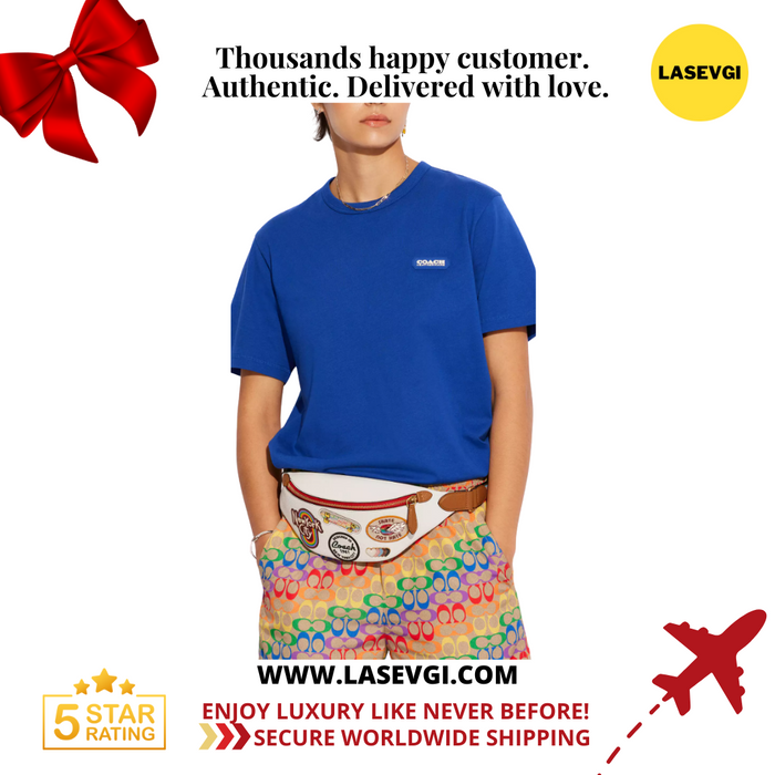 COACH Charter Belt Bag 7 With Patches Chalk Multi CA304