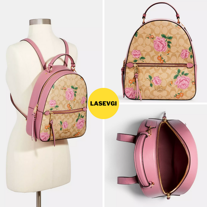 COACH Jordyn Backpack In Signature Canvas With Prairie Rose Print 3011