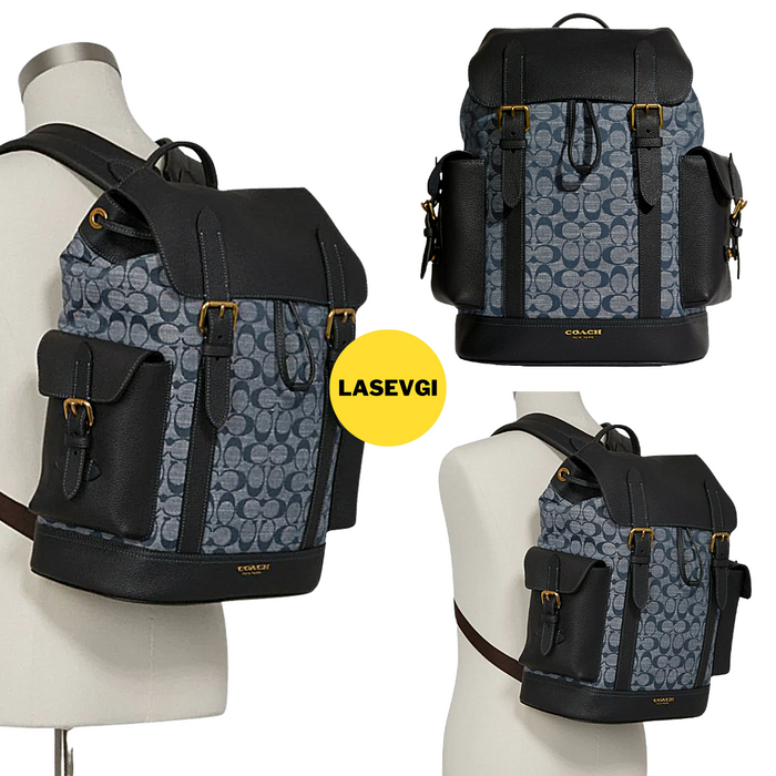 COACH Hudson Backpack in Signature Chambray Denim C8183 —