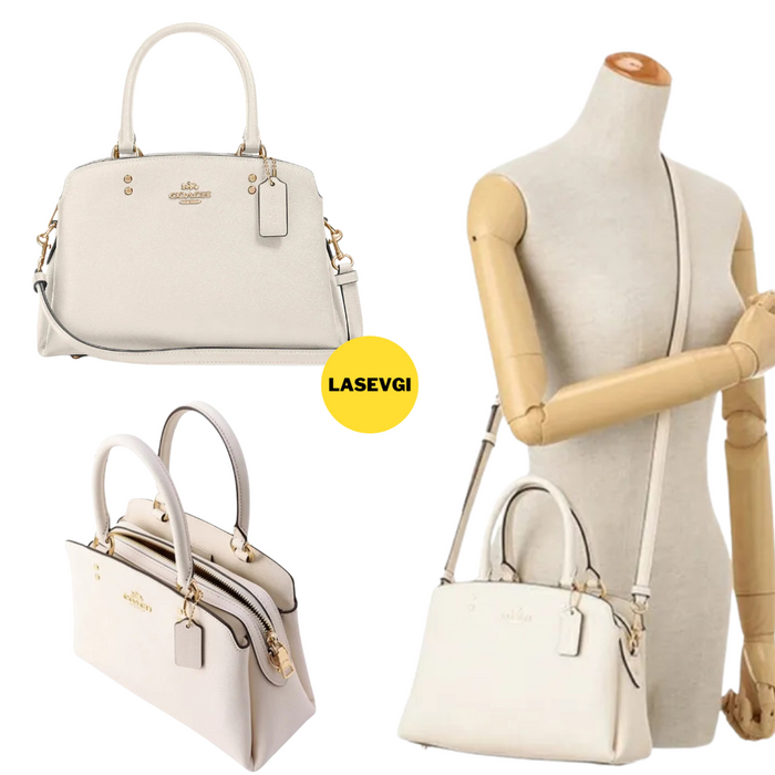 COACH Mini Lillie Carryall Bag in White/Chalk
