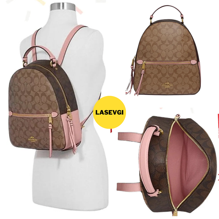 coach backpack f77688 Court With Ruching Crossgrain leather and Signature coated canvas Inside zip pocket Zip closure JORDYN BACKPACK IN SIGNATURE LEATHER