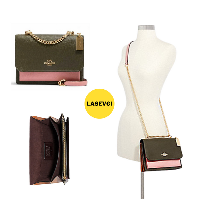 COACH Klare Crossbody in colorblock canteen multi - Dark Green/Pink 91166