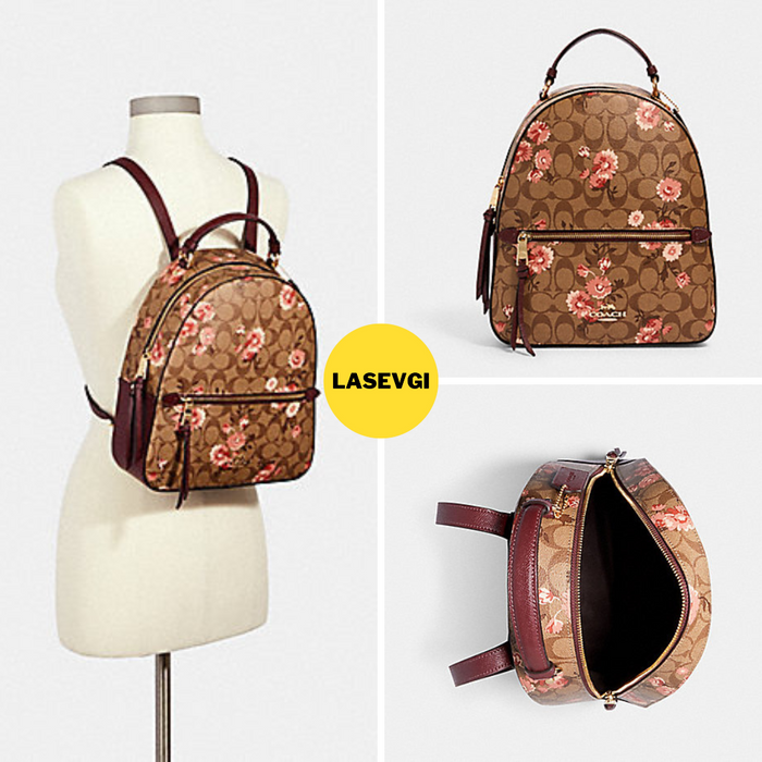 coach daisy print backpack COACH Jordyn Backpack In Signature Canvas With Prairie Daisy Cluster P — www.lasevgi.com