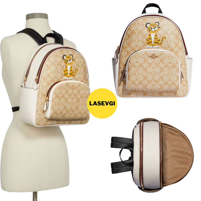 coach backpack with tiger COACH Court Backpack in Signature Canvas with Tiger C7317 — www.lasevgi.com