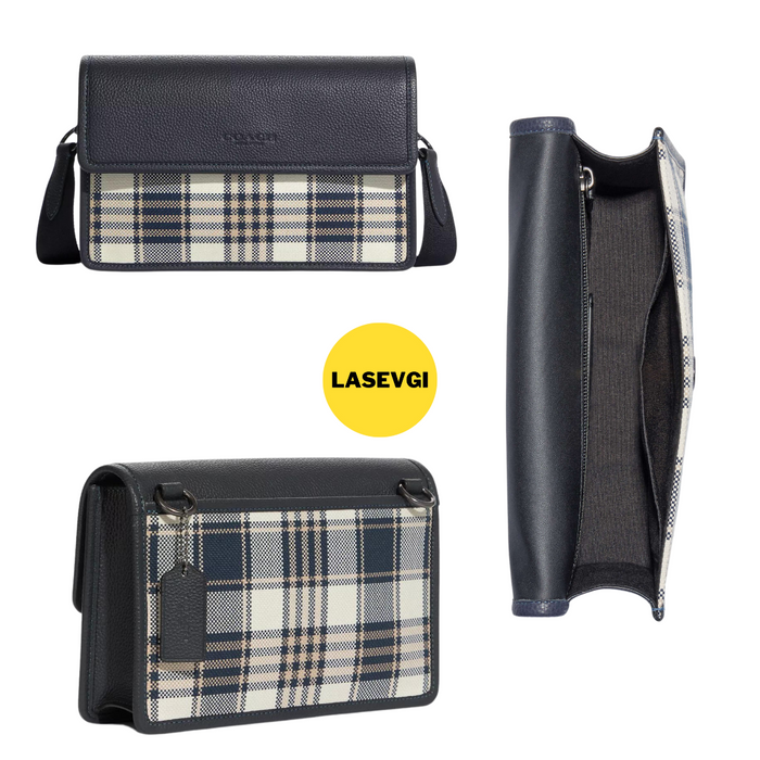 COACH Turner Flap Crossbody In Garden Plaid- C8186