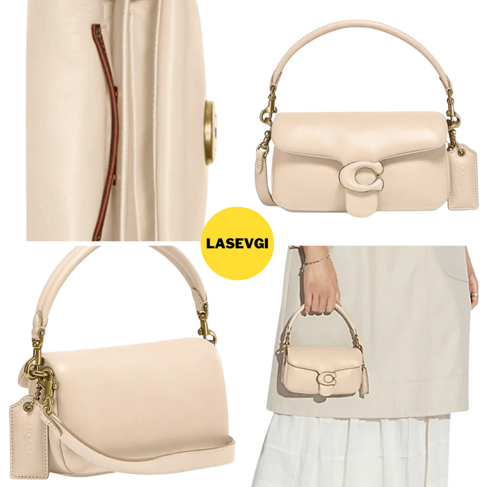 COACH Pillow Tabby Shoulder Bag 18 Ivory