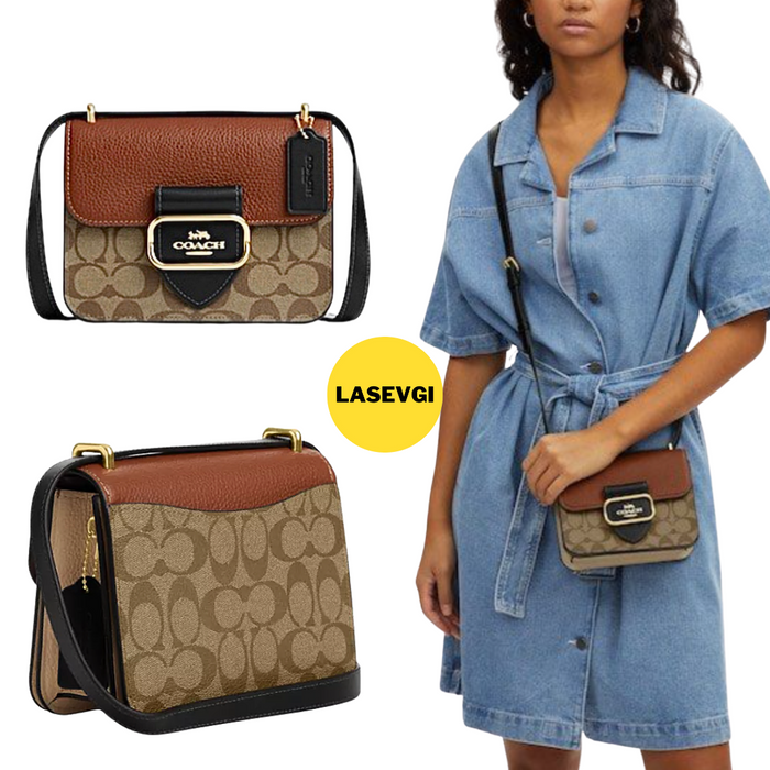 COACH Morgan Square Crossbody in COLORBLOCK Signature Canvas CL462