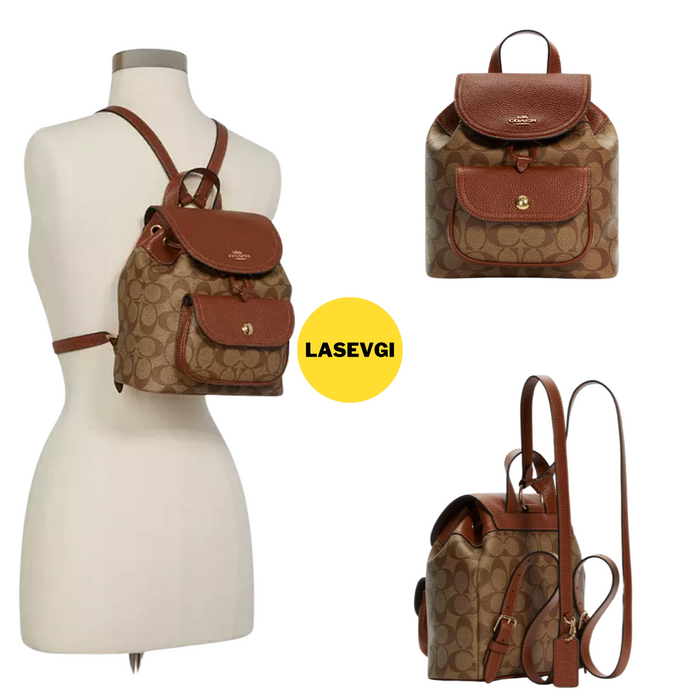 coach backpack pennie COACH Pennie Backpack 22 in Signature Canvas Brown C4120 — www.lasevgi.com