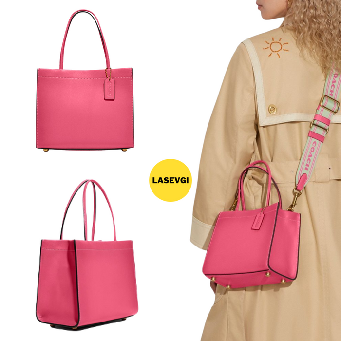 COACH Cashin Carry Tote 22-Petunia(Pink)