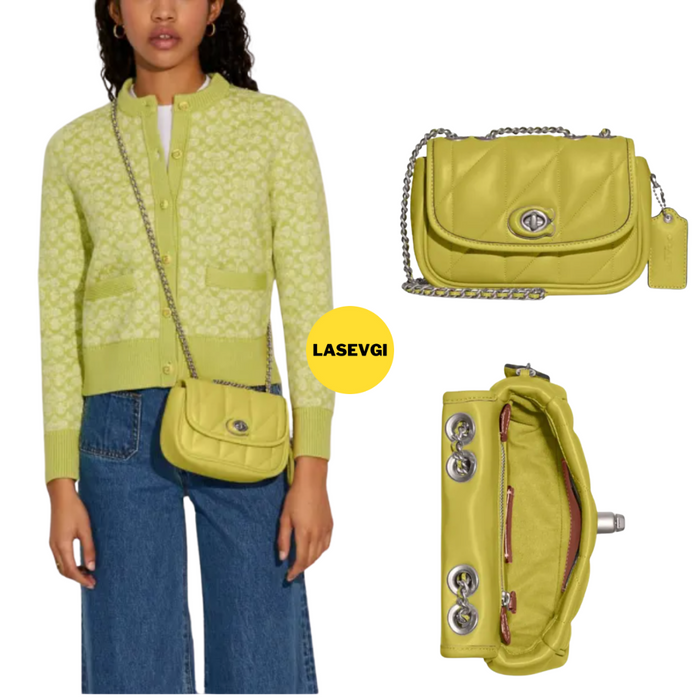 COACH Pillow Madison Shoulder Bag 18 in Quilting Lime