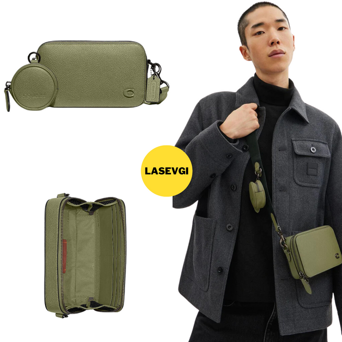 COACH Charter Slim Crossbody in Green Moss CC070