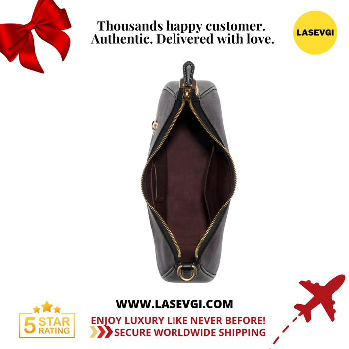 COACH Teri Hobo In Signature Brown Black CK161 