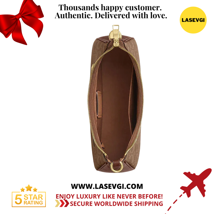 COACH Teri Hobo In Signature Saddle Brown CK161