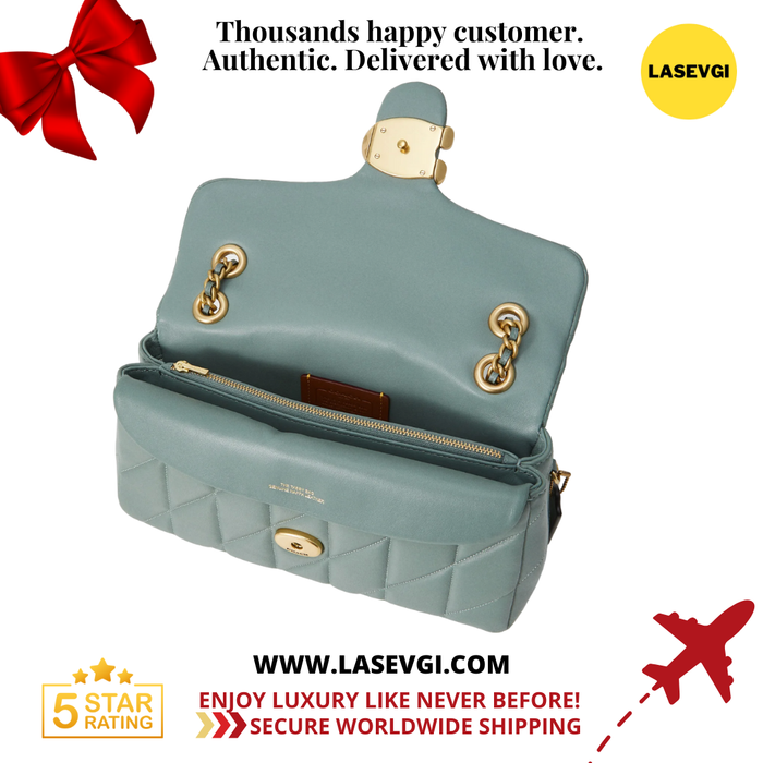 COACH Tabby Shoulder Bag 26 with Quilting in Sage