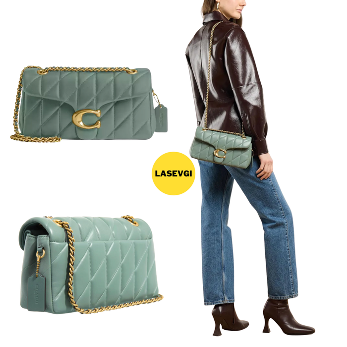 COACH Tabby Shoulder Bag 26 with Quilting in Sage