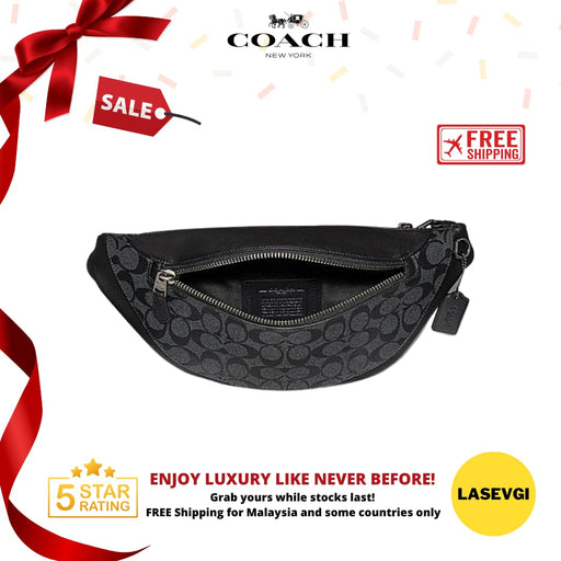 COACH Warren Belt Bag in Signature Canvas - Black 78777