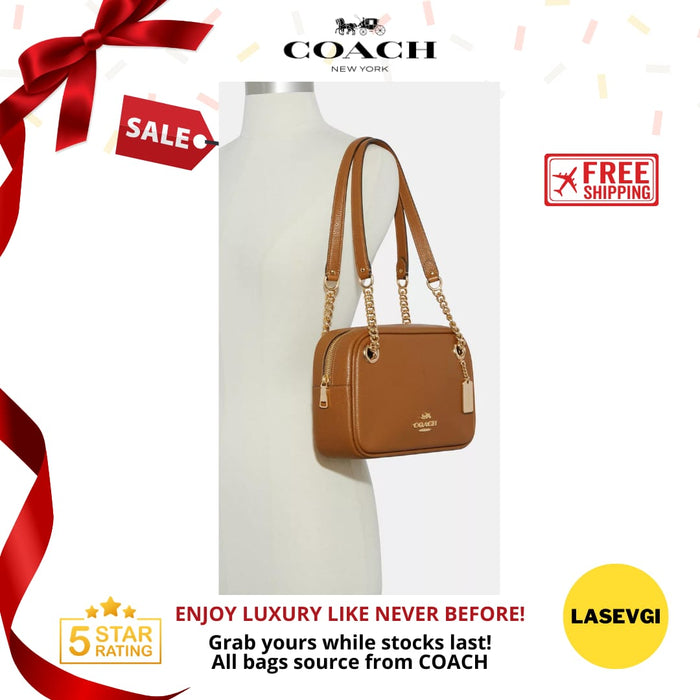 COACH Cammie Chain Crossbody in Gold Penny C8150