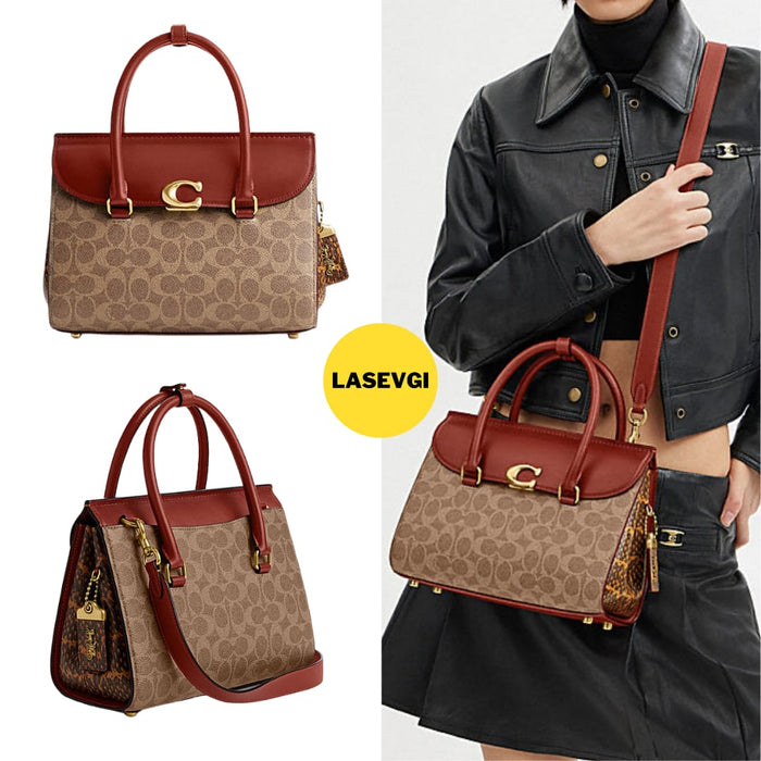 COACH Broome Carryall in Signature Canvas with Snakeskin Detail - CP449