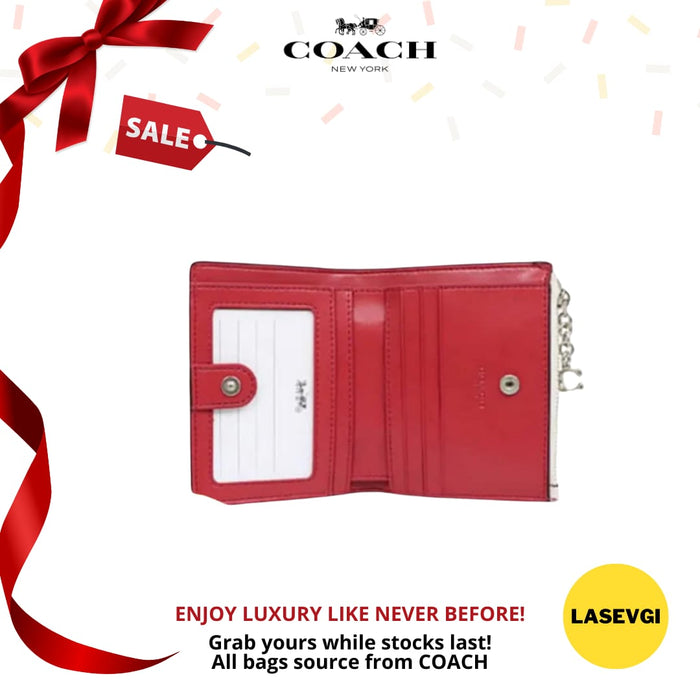 COACH Snap Card Case wallet with ladybug print 2427