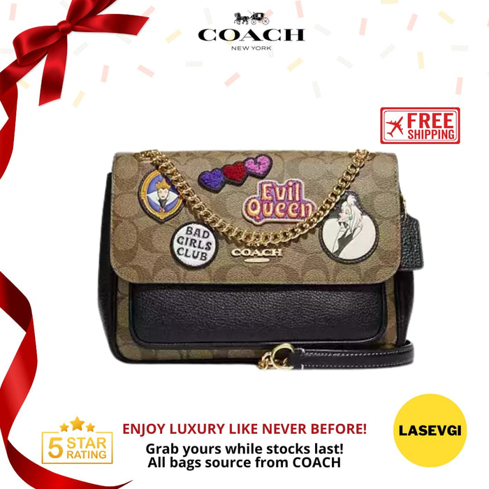 COACH Klare Crossbody 25 in Signature Canvas with Patches CC152