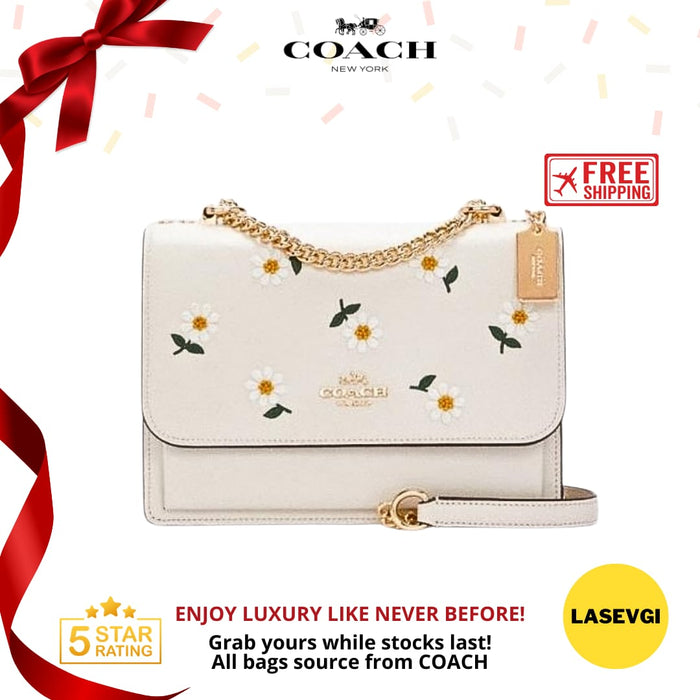 COACH Klare Crossbody With Daisy Embroidery in Chalk Multi C2858