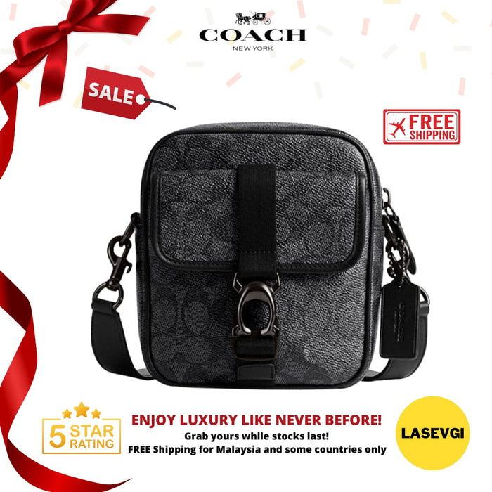 COACH Beck Crossbody in signature canvas black CK969