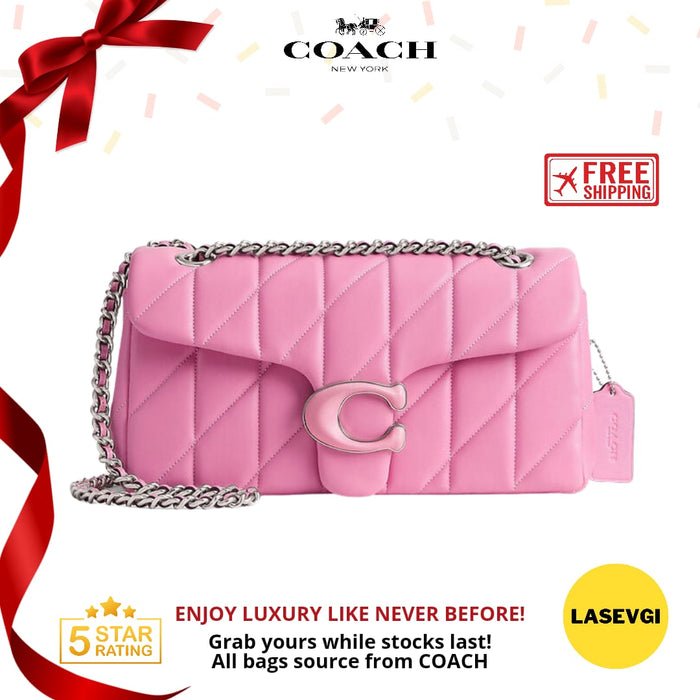 COACH Tabby Shoulder Bag 26 with Quilting in Vivid Pink