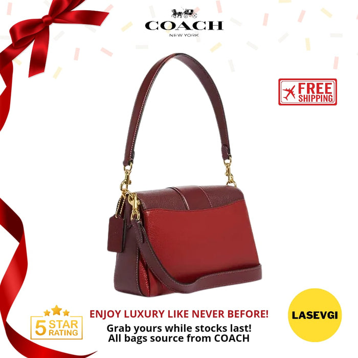 COACH Grace Shoulder Bag In Grace Shoulder Bag In Colorblock Red Apple Multi CC067