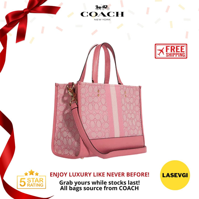 COACH Dempsey Carryall In Signature Jacquard With Stripe And Coach Patch In Taffy Multi C8448