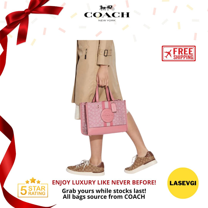 COACH Dempsey Carryall In Signature Jacquard With Stripe And Coach Patch In Taffy Multi C8448