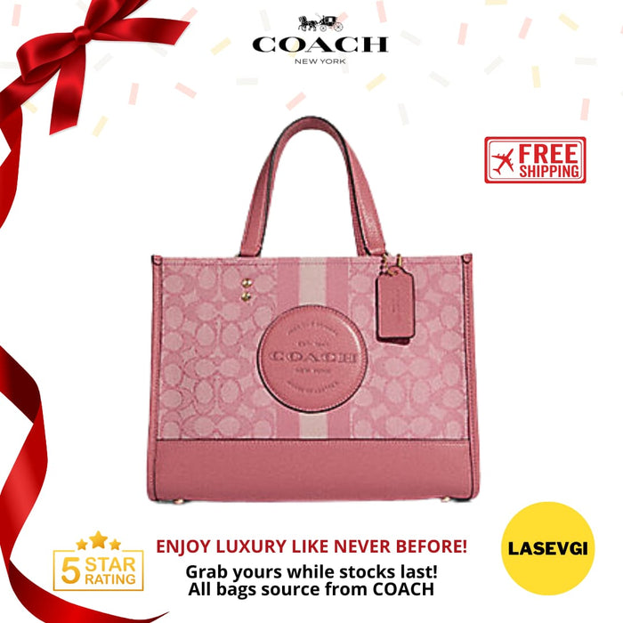 COACH Dempsey Carryall In Signature Jacquard With Stripe And Coach Patch In Taffy Multi C8448