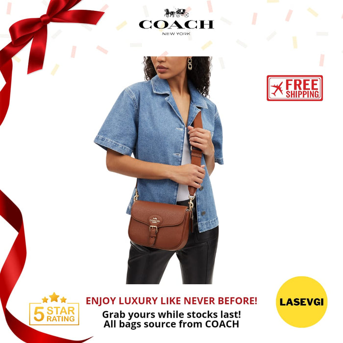 COACH Amelia Saddle Bag in Redwood (CP107)