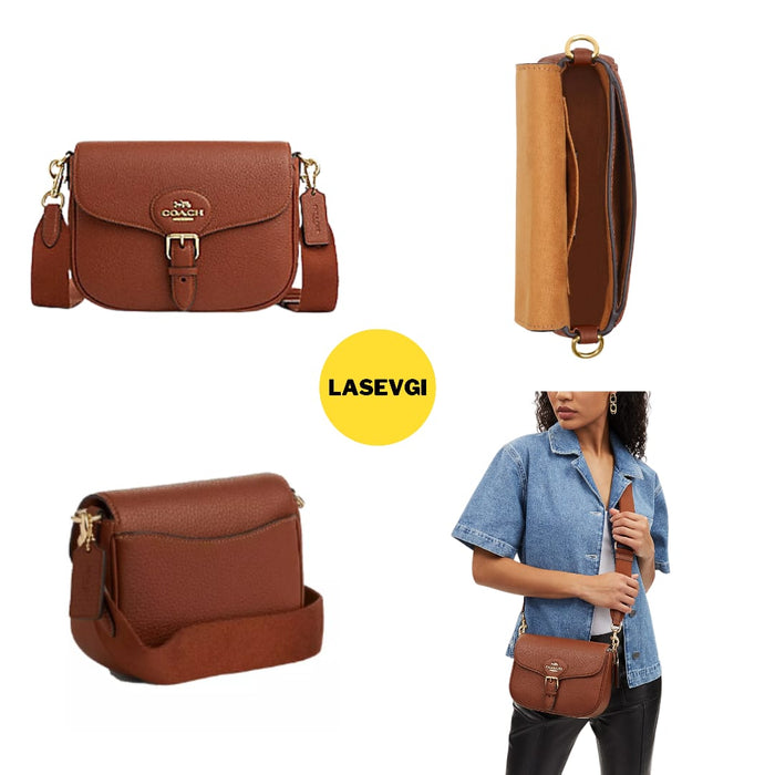 COACH Amelia Saddle Bag in Redwood (CP107)