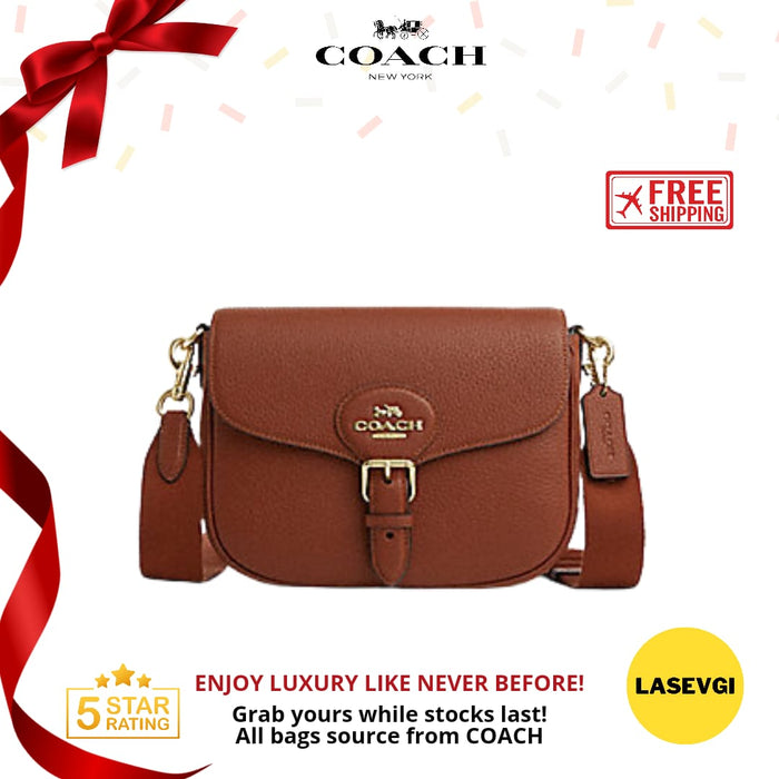 COACH Amelia Saddle Bag in Redwood (CP107)