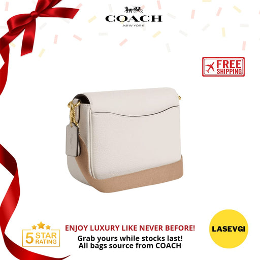 COACH Amelia Saddle Bag in Chalk (CP107)