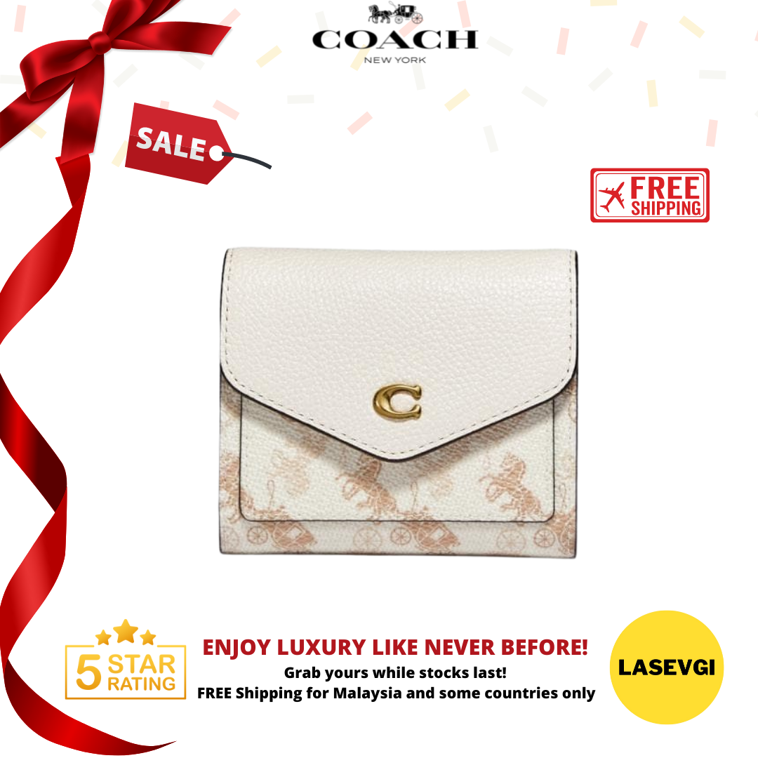 COACH Wyn Small Wallet With Horse And Carriage Print-Chalk — www