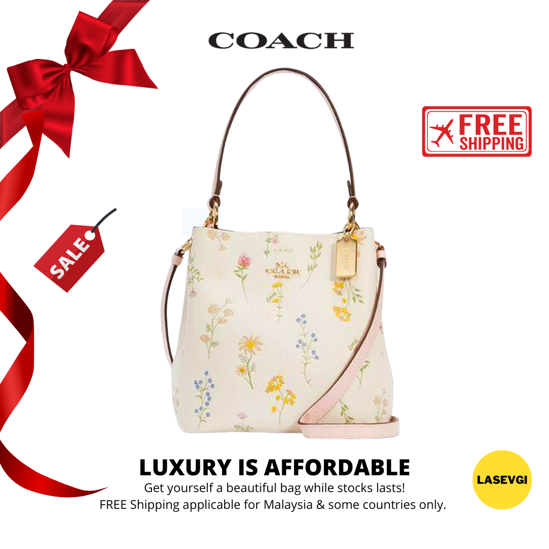 COACH Small Town Bucket Bag with Floral Print — www.