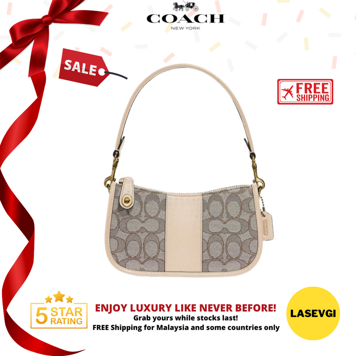 COACH Swinger 20 in Signature Jacquard in Ivory