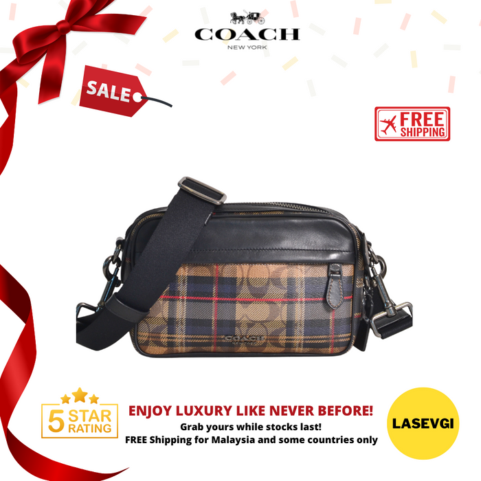 COACH Graham Crossbody In Signature Canvas With Plaid Print 83024