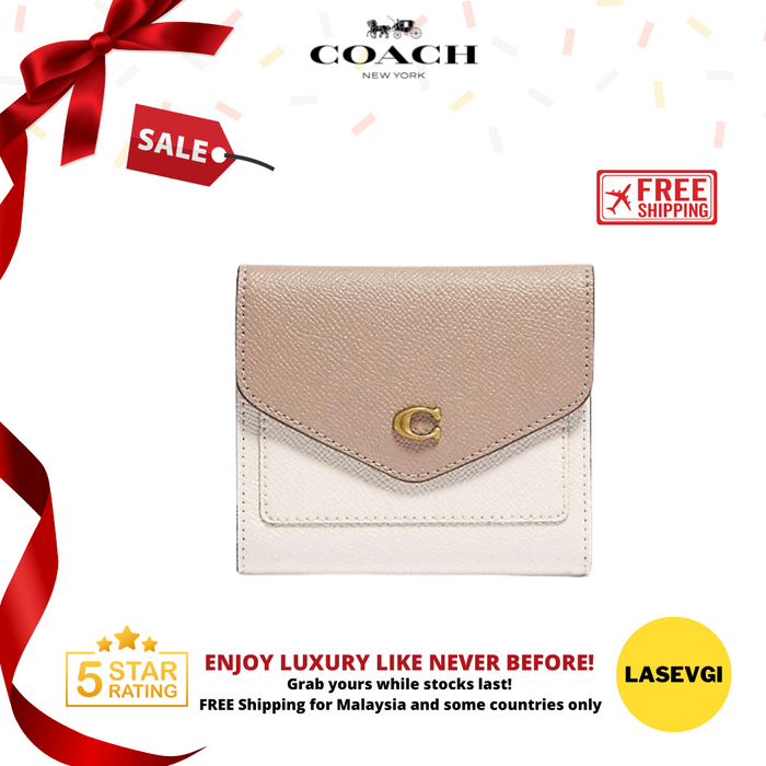 COACH Wyn Small Wallet In Colorblock-Chalk Taupe Multi