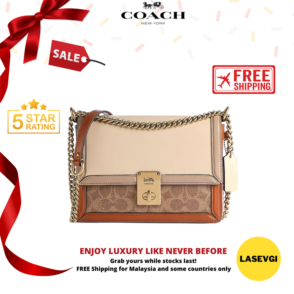 COACH Hutton Shoulder Bag In Colorblock Signature Canvas C2795 www.lasevgi