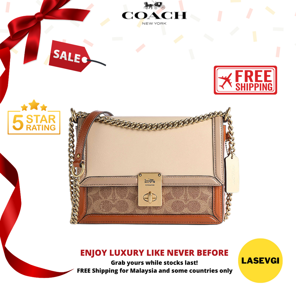 Coach hutton shoulder bag colorblock hotsell