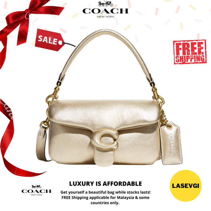 COACH Pillow Tabby Shoulder Bag 18 Metallic Gold www.lasevgi